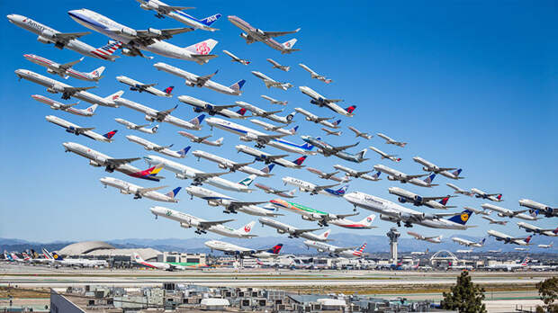 10. Лос-Анджелес (LAX)  аэропорты мира, самолеты, фотограф Майк Келли, фотографии самолетов