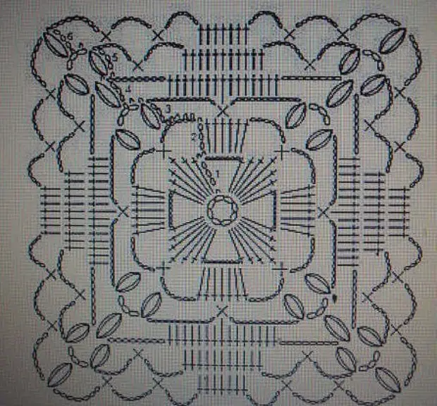 Мотив 6. Квадратные мотивы. Квадратные мотивы для скатерти. Квадратный мотив крючком для скатерти. Квадратный мотив для салфетки крючком.