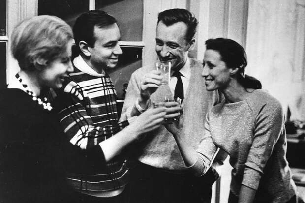 Встреча Нового года с Андреем Вознесенским, Родионом Щедриным и Майей Плисецкой. Москва, 1965 год