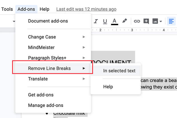 Remove Line Breaks to make documents look better