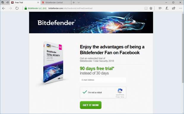 Бесплатная лицензия Bitdefender Total Security на 3 месяца