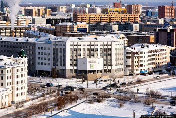 Один из самых «холодных» городов Земли с высоты