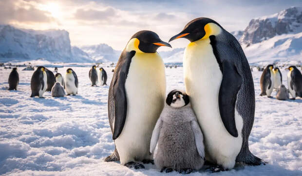 Императорские пингвины оказались на грани вымирания из-за таяния льдов в Антарктиде
