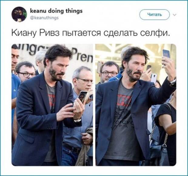 В сети выкладывают фотографии, на которых самый искренний актер Голливуда делает забавные вещи