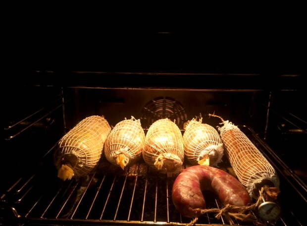 Колбаса домашняя из курицы еда, сделай сам