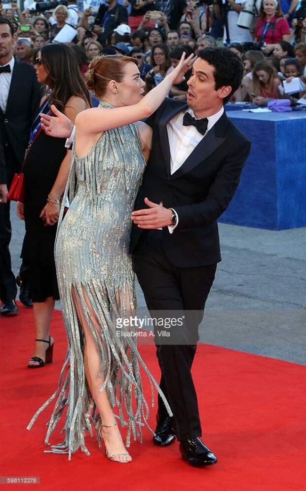 Emma Stone and Damien Chazelle