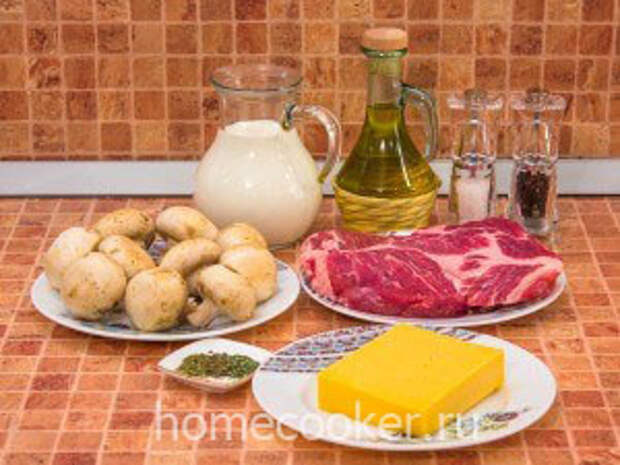 Ingredienty dlya svininy s gribami 300x225 Свинина с грибами