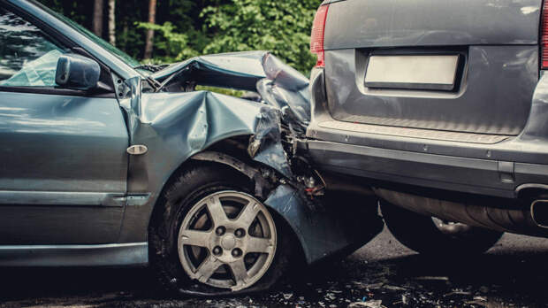 Car accident on the street.