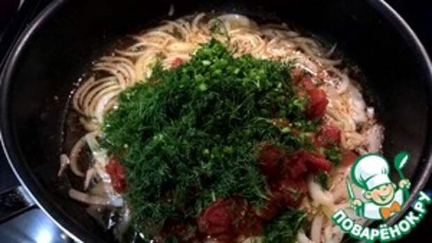 Рыбное рагу со сливочно-томатным соусом