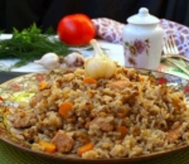 Плов с индейкой и машем
