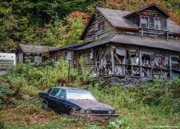 Брошенный дом в Катскиллских горах. америка, нью-йорк, олдтаймер, ретро авто, ретро автомобили, сша, фото, фотографии