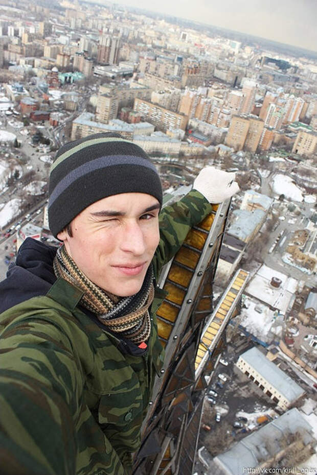 Москвич покоряет высотные строения