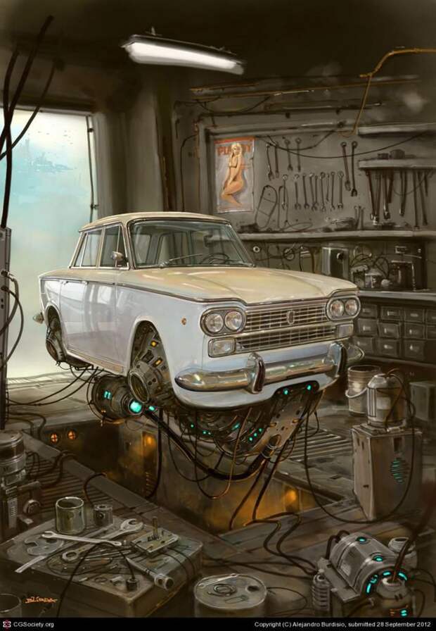 авто, художник, Alejandro Burdisio