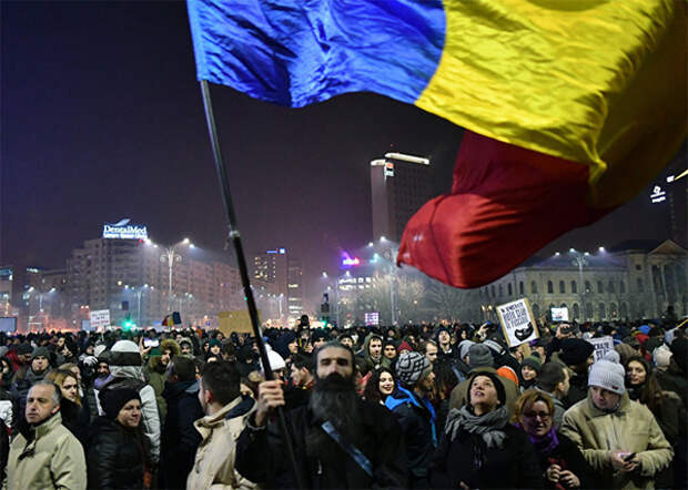 Румыния, антиправительственные протесты|Фото: AFP