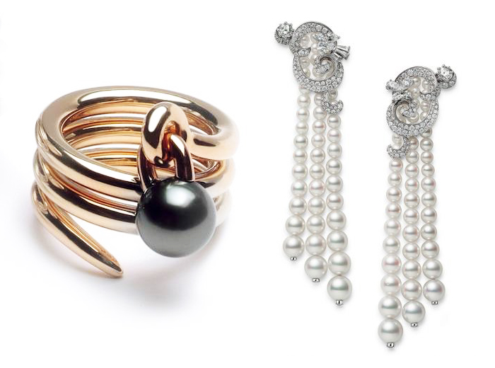 Современные украшения марки Mikimoto. Современные украшения марки Mikimoto.