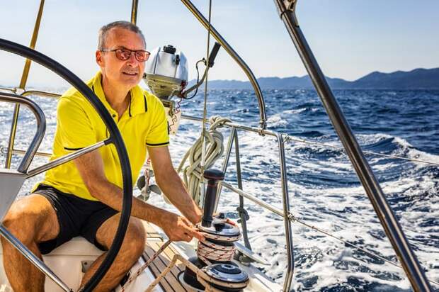 A person on a boat.