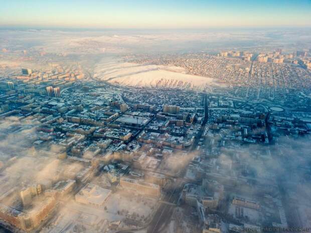 Зимний туман над Енисеем путешествия, факты, фото