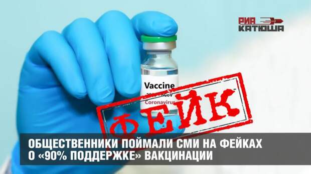 Общественники поймали СМИ на фейках о «90% поддержке» вакцинации