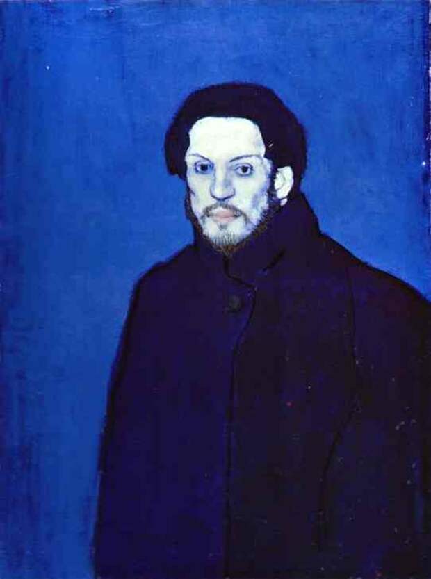 Пабло Пикассо. Автопортрет в голубой период. 1901 год