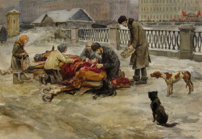 Голод в Петрограде. Автор: Иван Владимиров. Голод в Петрограде. Автор: Иван Владимиров.