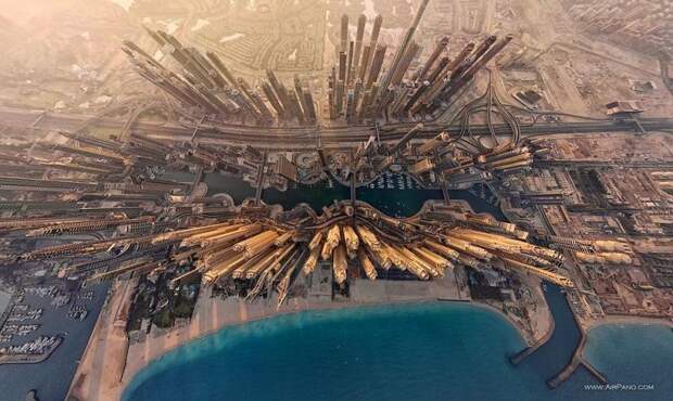 1. Залив Дубай Марина - район на западе Дубая, ОАЭ аэрофото, аэрофотосъемка, города мира, с высоты птичьего полета