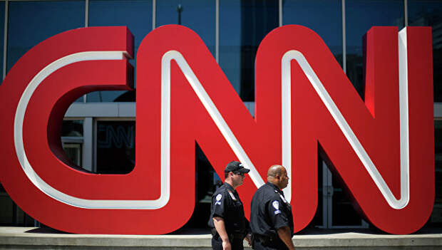 Логотип телеканала CNN в Атланте, США. Архивное фото