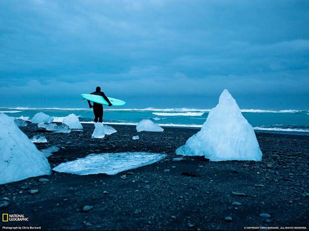 Зимний серфинг, Исландия