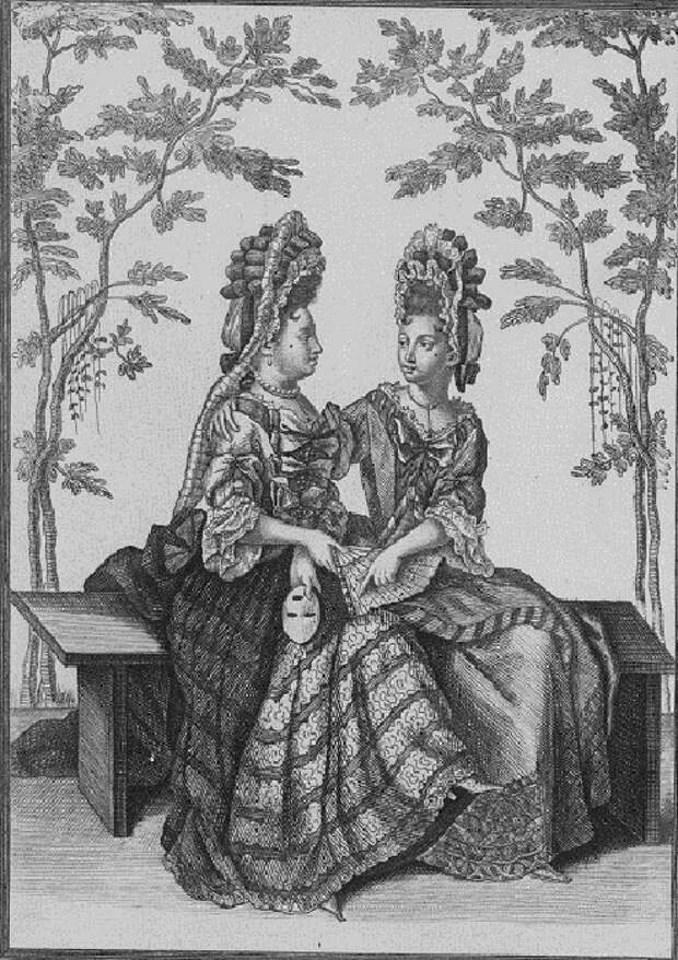 Дамы XVII века с мушками на лицах. | Фото: ru.wikipedia.org.