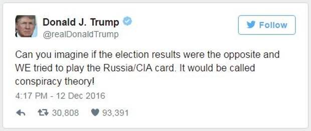 Поствыборный синдром: Белый дом обвинил Трампа в связях с Россией и RT