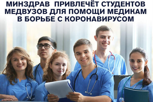 Cтуденты медицинских вузов помогают врачам в борьбе с коронавирусом Cтуденты медицинских вузов помогают врачам в борьбе с коронавирусом