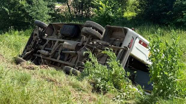 Семь человек госпитализированы после ДТП с микроавтобусом в Московской области