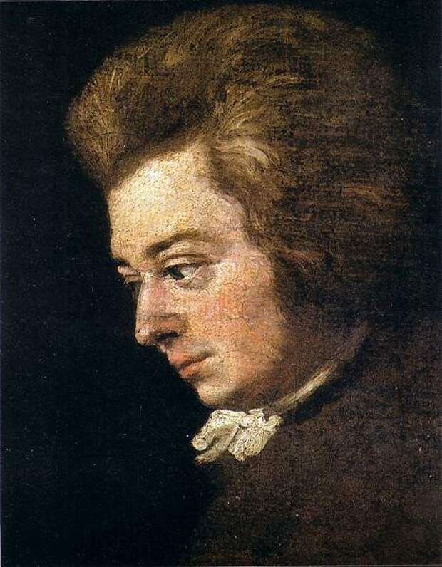 Портрет Моцарта работы его зятя, Иозефа Ланге, 1789г.