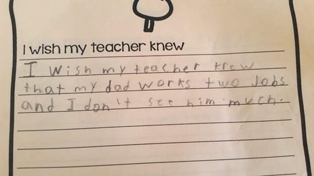 I Wish My Teacher Knew