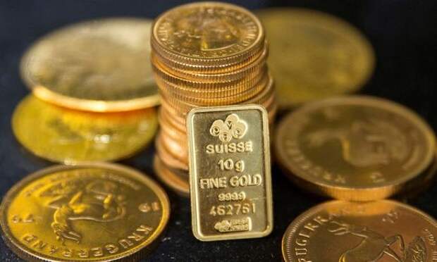 File photo of gold bullion is displayed at Hatton Garden Metals precious metal dealers in London