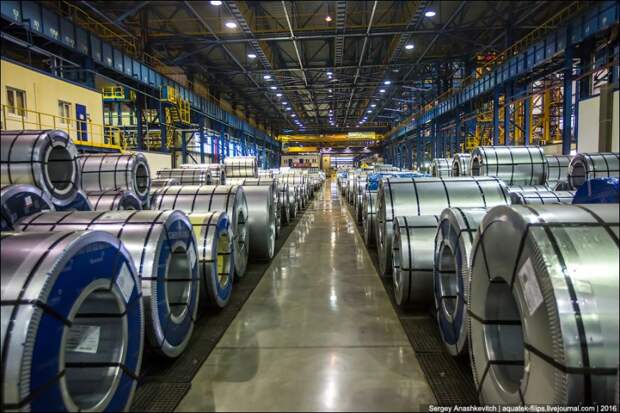 Как делают оцинкованную сталь для производства автомобилей железо, завод, металлургия, сталь