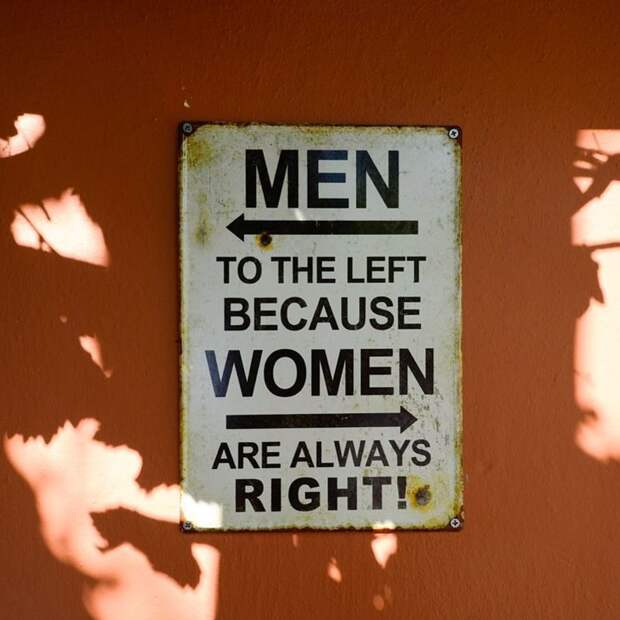 Вольный перевод (игра слов) - мужчины налево, потому что женщины всегда правы женщины, интересное, мужчины, равноправие, сексизм, сексист, феминизм, юмор