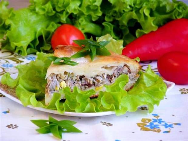 Заливной пирог с рыбой - пошаговый кулинарный фото-рецепт