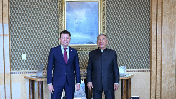 Состоялась встреча Рустама Минниханова с президентом Союза биатлонистов России Виктором Майгуровым