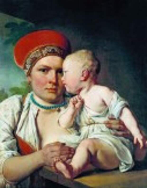 Венецианов "Кормилица с ребенком"