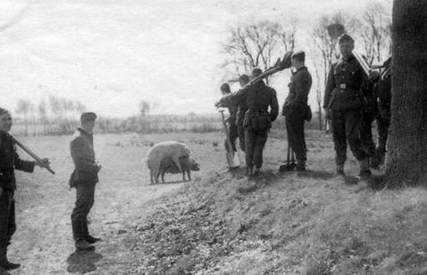 1942. Немецкие солдаты в России.