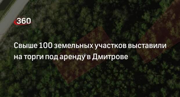 Свыше 100 земельных участков выставили на торги под аренду в Дмитрове