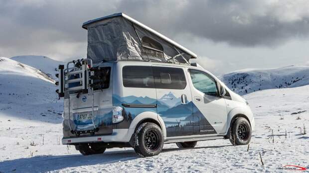 Электрический автомобиль для кемпингов - Nissan e-NV200 Winter Camper