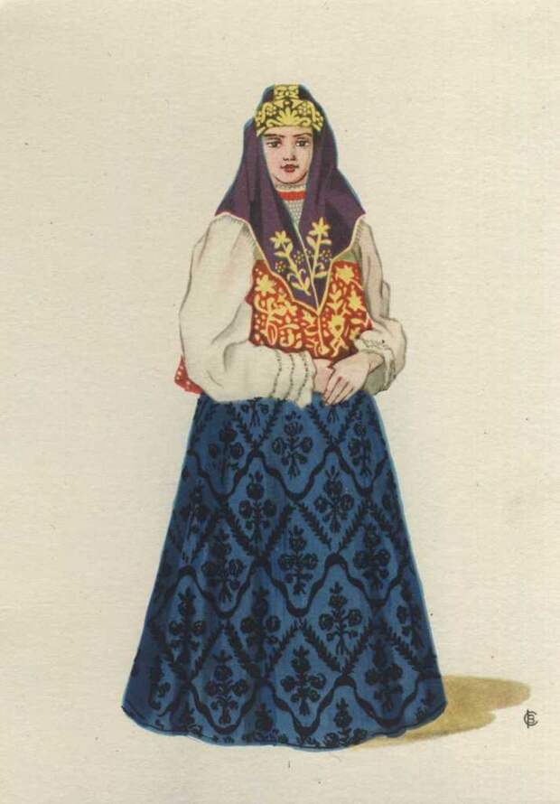 женский костюм Нижегородской губернии
