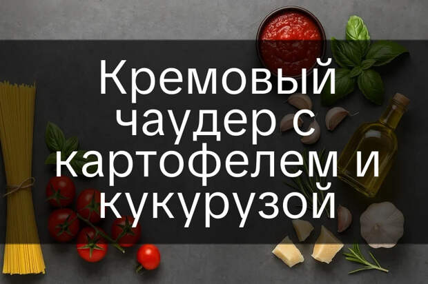 Кремовый чаудер с картофелем и кукурузой