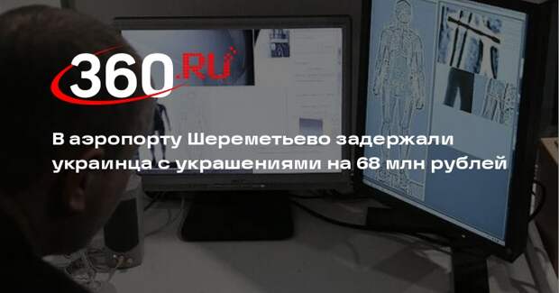 В аэропорту Шереметьево задержали украинца с украшениями на 68 млн рублей