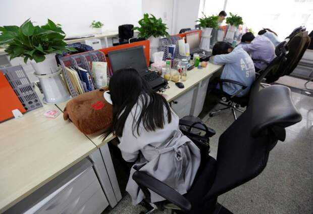 Жить на работе для китайца - обычное дело