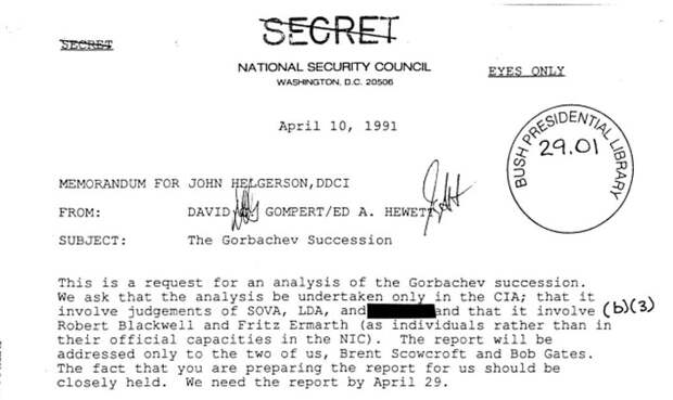 Политика Горбачёва привела СССР к катастрофе. Секретный доклад ЦРУ США
