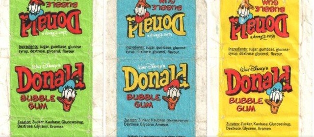Коллекция вкладышей жевательной резинки Donald