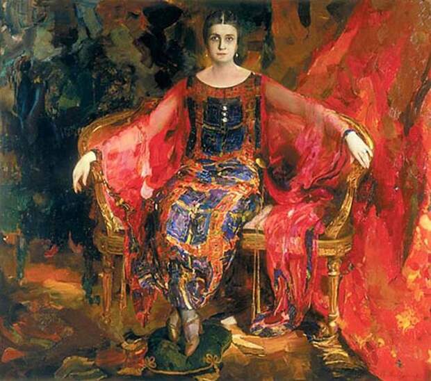 Портрет Александры Балашовой. (1924 год). Автор: Ф.Малявин. Портрет Александры Балашовой. (1924 год). Автор: Ф.Малявин.