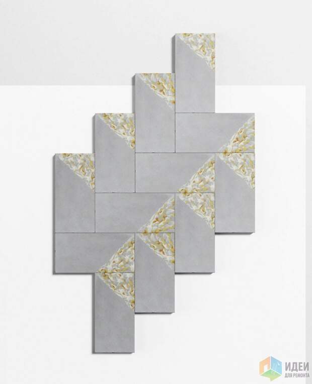 Цементная плитка с треугольным декором